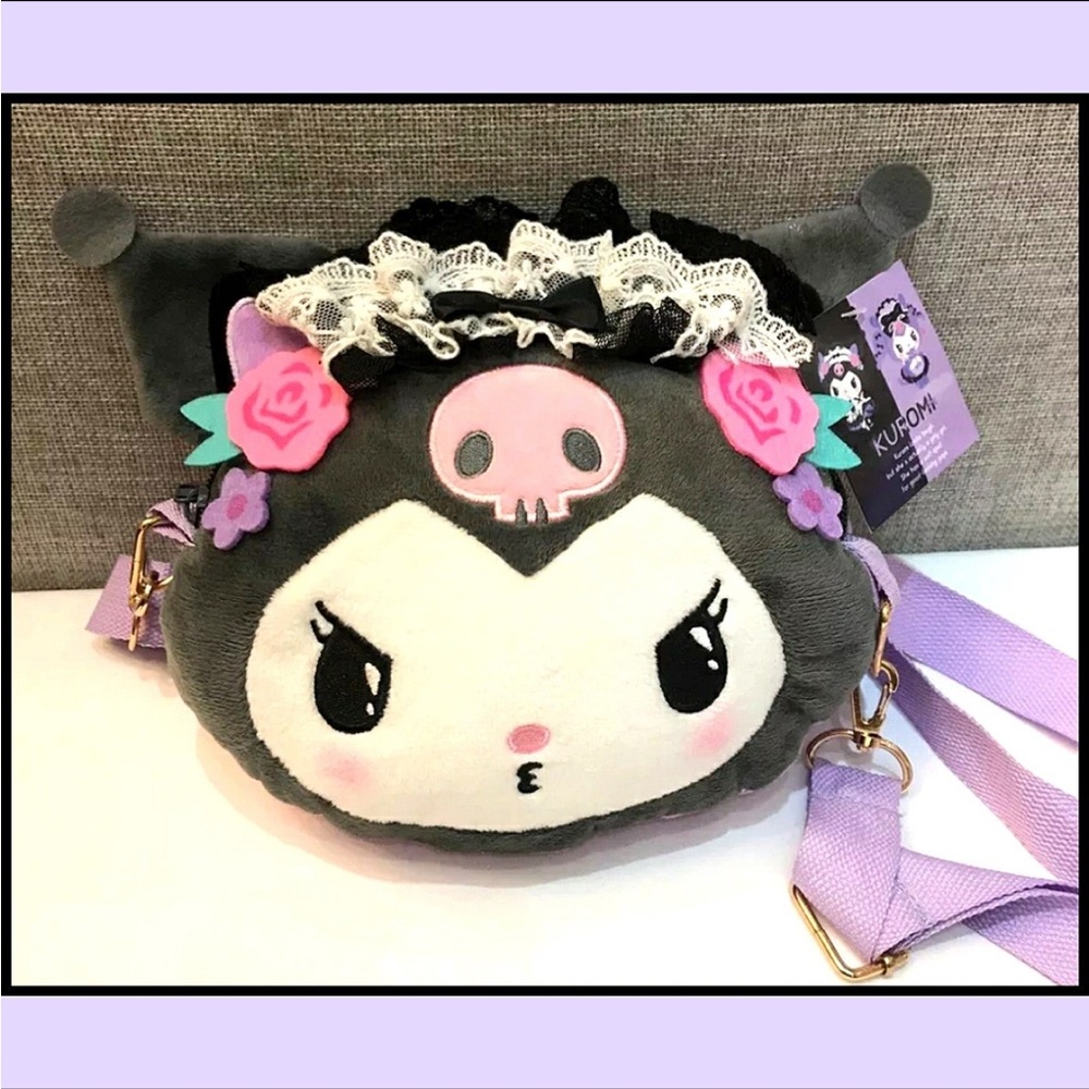 Kuromi double sided plush crossbody bag